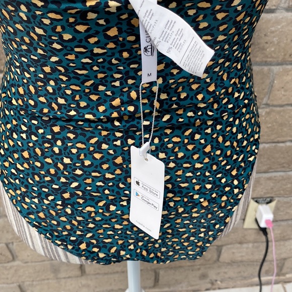 Women’s one piece swimsuit Leopard print, O ring bathing suit - Picture 4 of 5